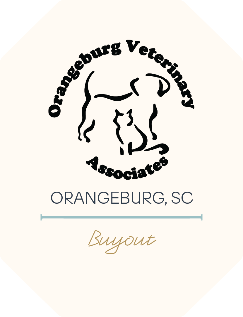 Transaction tombstone for veterinary practice sale, Orangeburg, SC — Wayne Harley Jr, DVM